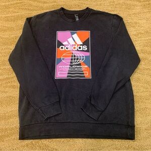 Adidas Men’s Crew Neck Sweatshirt, Black, Size Large